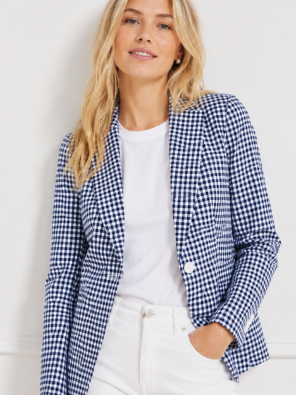 Perfect Summer Blazer Gingham Pattern (Size 6)